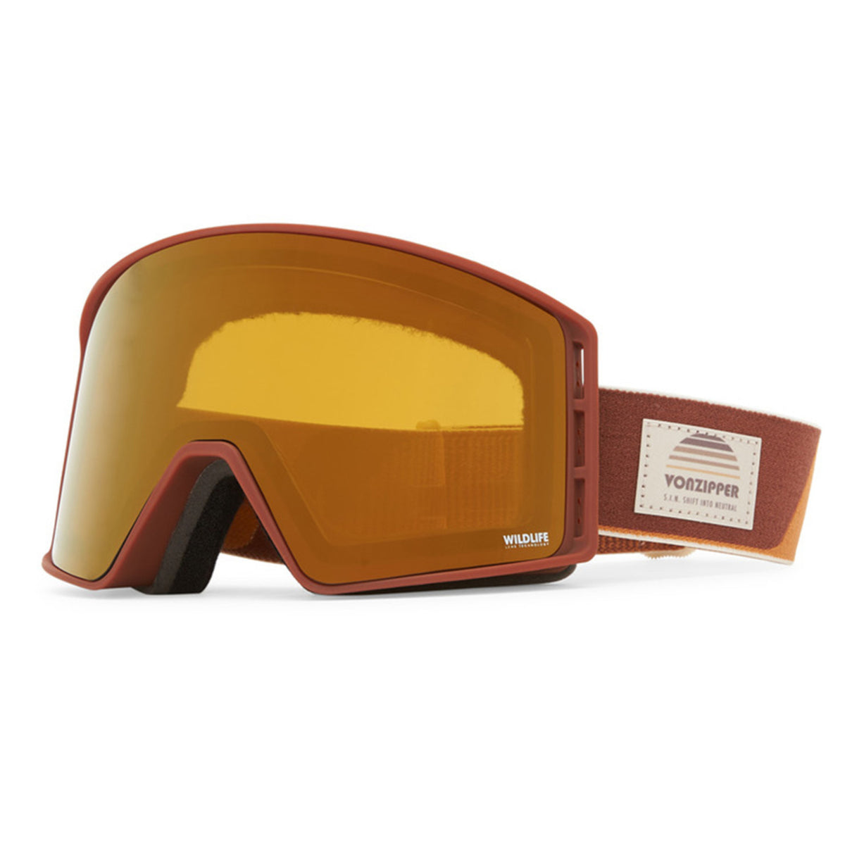 VONZIPPER Mach Black Out Wildlife Satin Snowboard Goggles Von